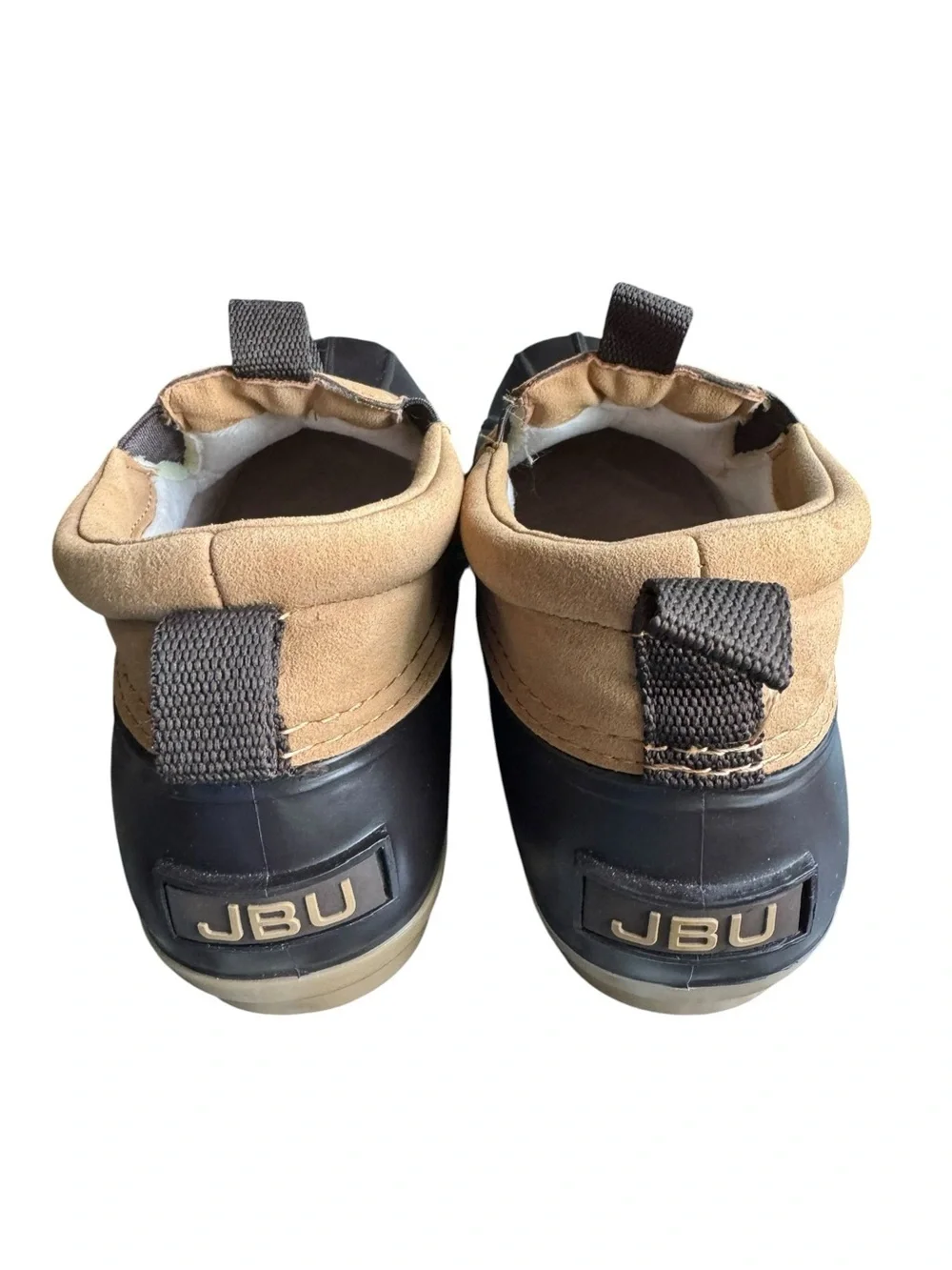 JBU by Jambu Men’s Waterproof Duck Shoes Faux Fur Slip On Rain Shoes Sz 8 - Picture 4 of 6